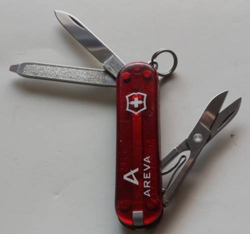 Victorinox Swiss Army Knife -Classic SD Red scales With Areva Logo