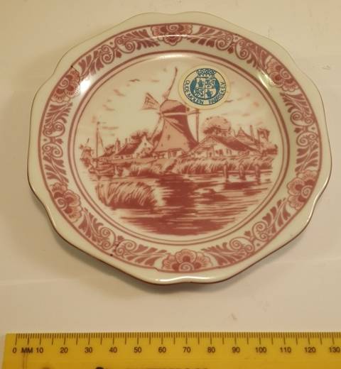 Delft Porcelain Plate Oude Molen Fabriek