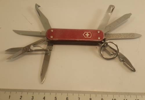 Victorinox Swiss Army Knife - Red Alox Mini Champ Slightly Faded