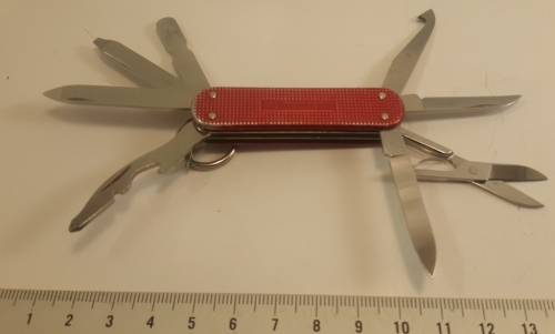 Victorinox Swiss Army Knife - Red Alox Mini Champ Slightly Faded