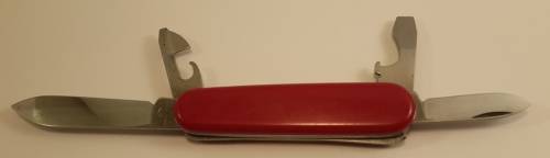 Swiss Army knife Recruit Victorinox   with Red Scales older Model