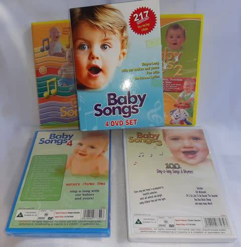 Baby Songs on DVD Set of 4 DVD`S