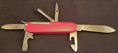 Victorinox -Small Tinker Swiss Army Knife Red   Scales