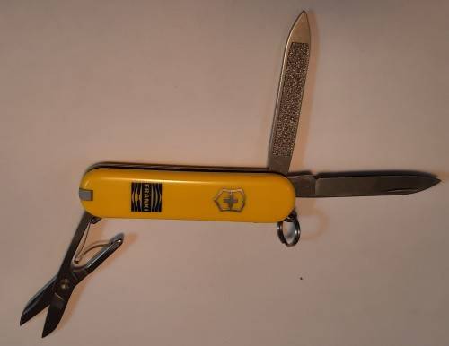 Victorinox Swiss Army Knife - Classic Yellow with logo