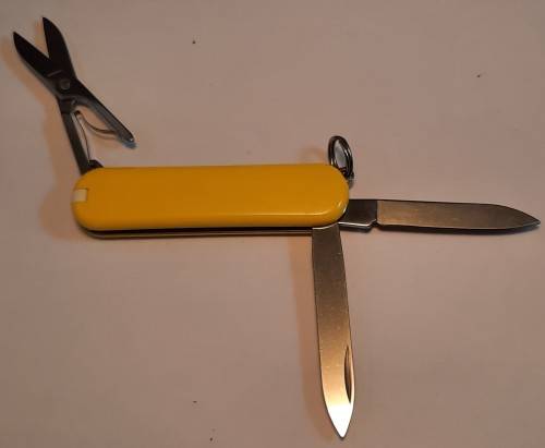 Victorinox Swiss Army Knife - Classic Yellow with logo