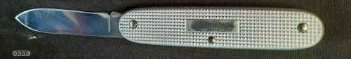 Swiss Army knife Ribbed Alox solo has been sharpened