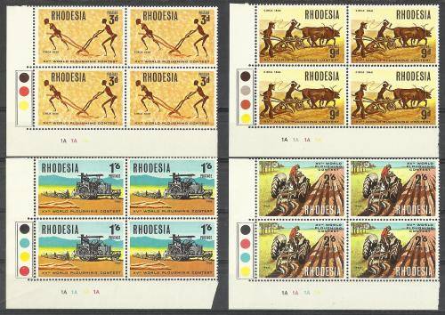 RHODESIA - (MNH) "WORLD PLOUGHING CONTEST" "A" CONTROLS AS ILLUSTRATED.
