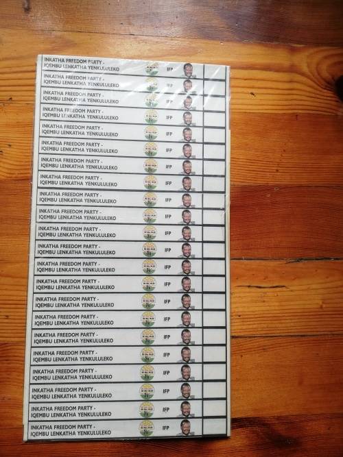 1994 BALLOT PAPER (WITH NELSON MANDELA)  - WESTERN CAPE.  THE ENTIRE BOOK!!!!