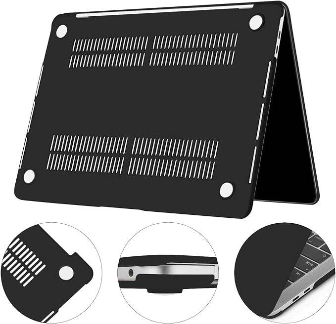 DW HardShell Case For MacBook Pro 13` Matte Black - A1706/A1708/A1989/A2159/A2251/A2289/A2338