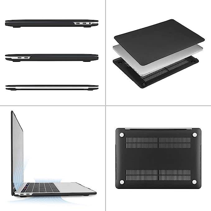 DW HardShell Case For MacBook Pro 13` Matte Black - A1706/A1708/A1989/A2159/A2251/A2289/A2338