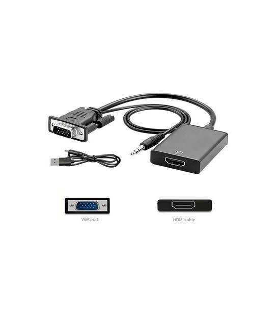 DW VGA to HDMI Adapter with Audio, HDTV