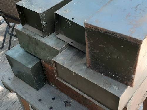 Vintage steel cardex drawers