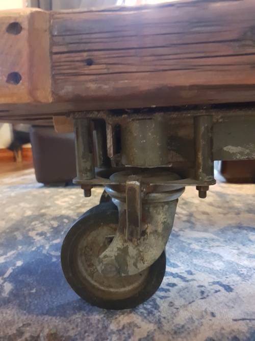 Industrial trolley coffee table