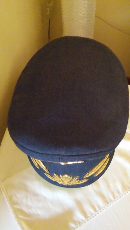 S.A.A.F COLONEL CAP WITH BULLION WIRE PEAK AND EAGLE BADGE