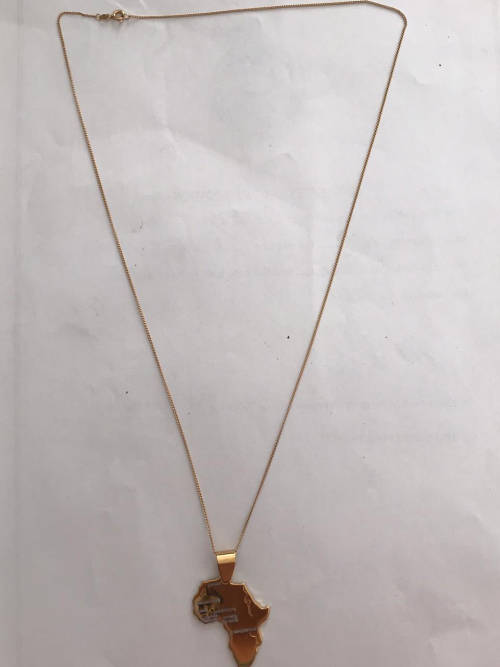 !!!Gold Africa Pendant And Chain!!!