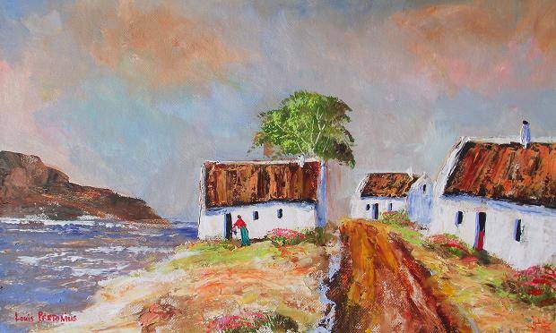 Sea Cottages (600mm x 360mm)
