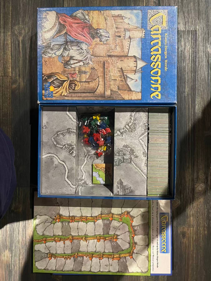 Carcassonne English edition 2002 Board Game with River Expansion