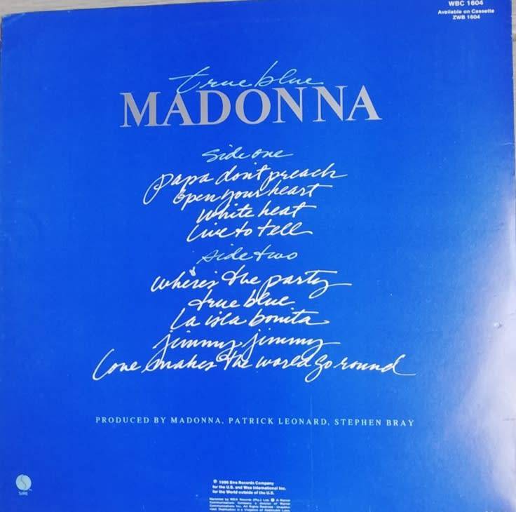 MADONNA - TRUE BLUE - VINYL LP