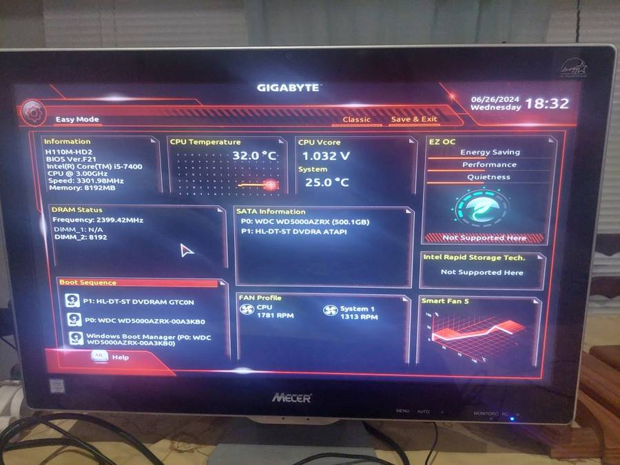 Mecer i5-7400 All In One Pc