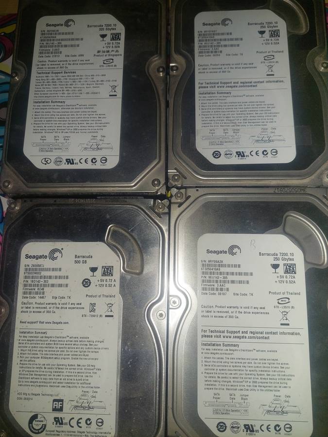 4 x Seagate Desktop HDD`s (One Bid For All)
