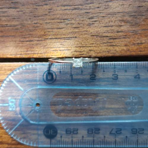 9ct White Gold Solitaire 0.20ct Diamond Ring