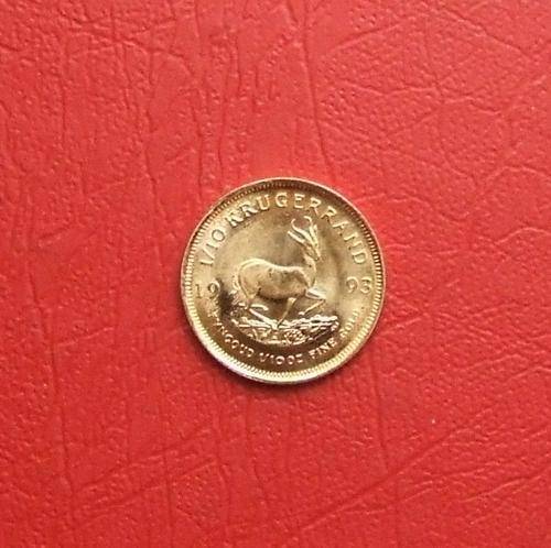 10 KRUGERRAND ONE TENTH OUNCE GOLD COINS---SOLD AS I OUNCE