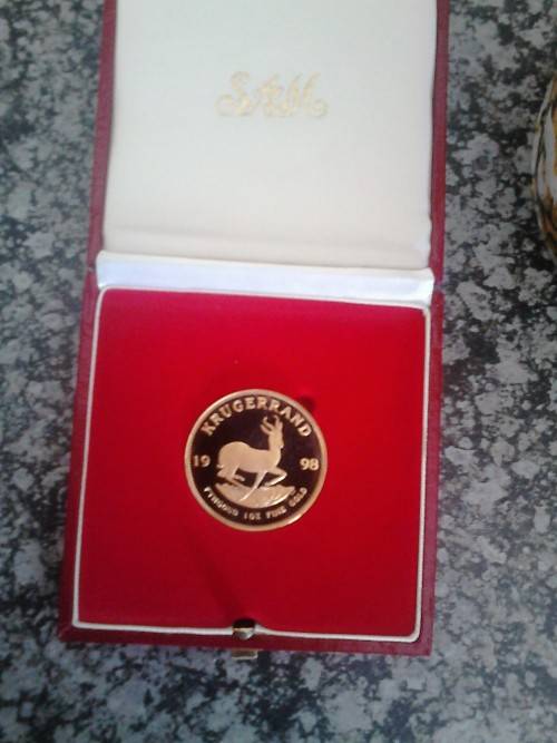 1998 PROOF KRUGER RAND ---gem quality..ONLY 2000 MINTED..