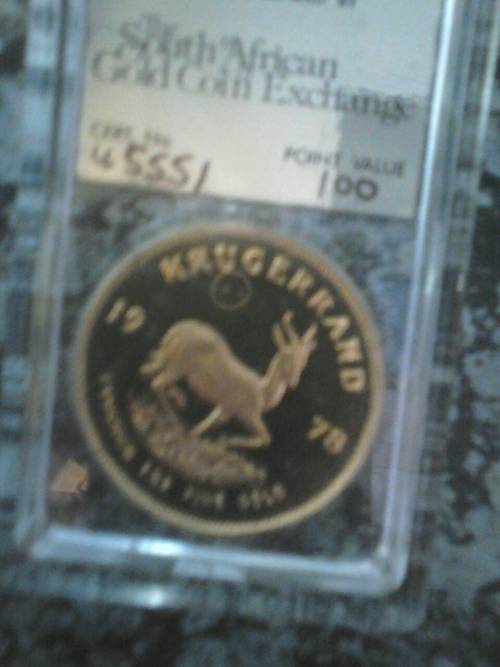 PROOF KRUGERRAND 1978 SAGCE 100 point value
