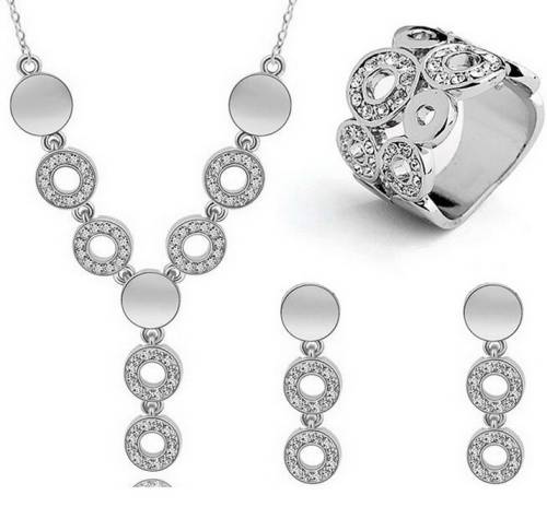 Gold Plated Circle Jewelry Set