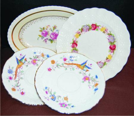 A Lovely Mixed Lot Of English Ceramic Plates & Sweet Dish
