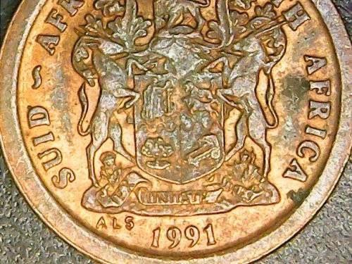 DOUBLE STRUCK 2 Cent coin 1991