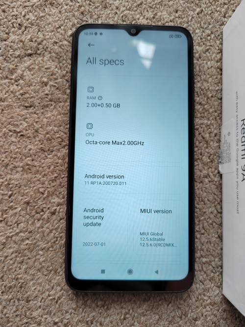 Xiaomi Redmi 9a 32gb 2gb Ram dual SIM with box and cover