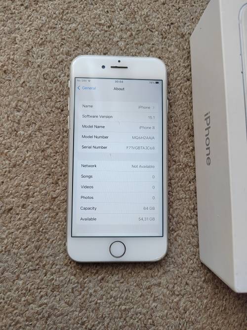 iPhone 8 64gb with box and cover