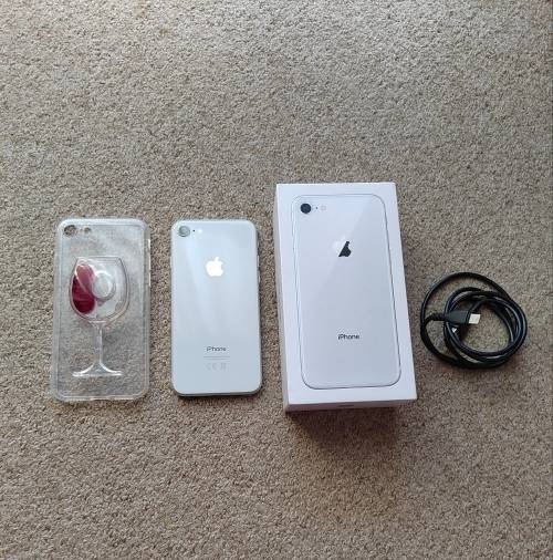 iPhone 8 64gb with box and cover