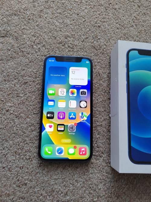 iPhone 12 mini 64gb with box and cover