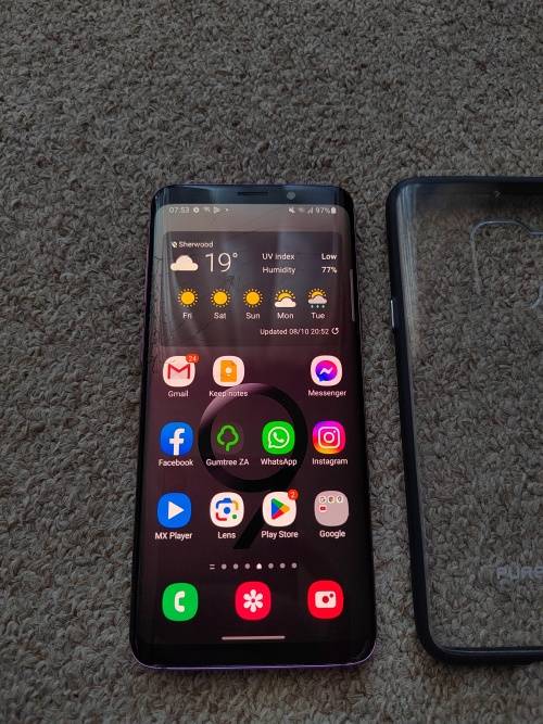 Samsung S9 64gb 4gb Ram single SIM with cover