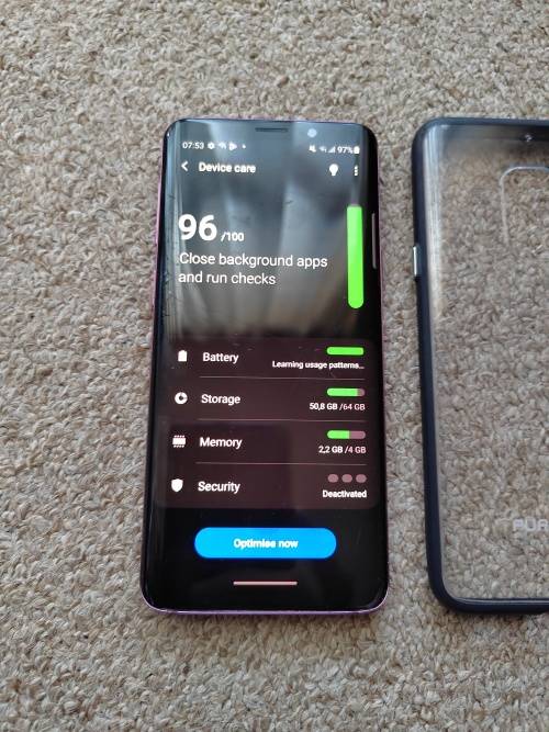 Samsung S9 64gb 4gb Ram single SIM with cover