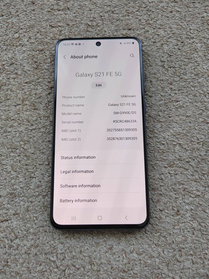 Samsung S21 Fe Dual SIM 128gb 6gb ram