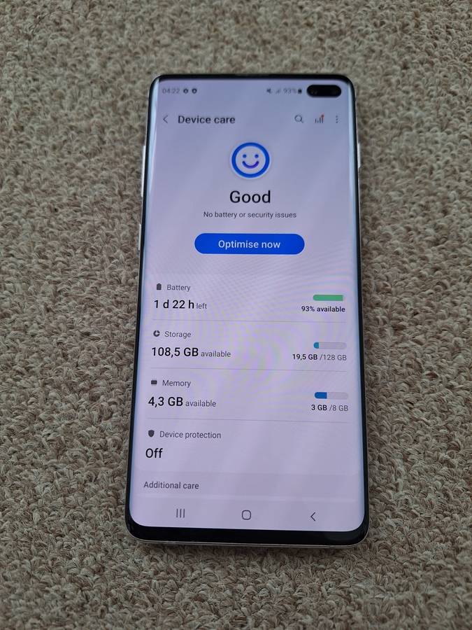 Samsung S10 plus 8gb ram 128gb excellent condition