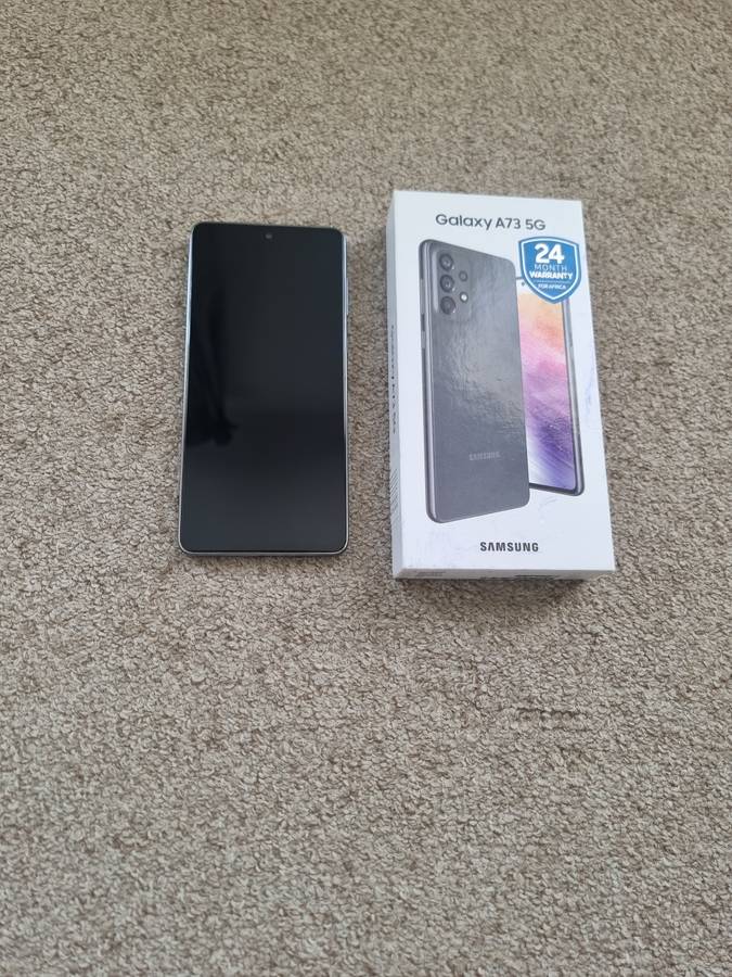 Samsung A73 5G Dual sim 128gb with box and cover