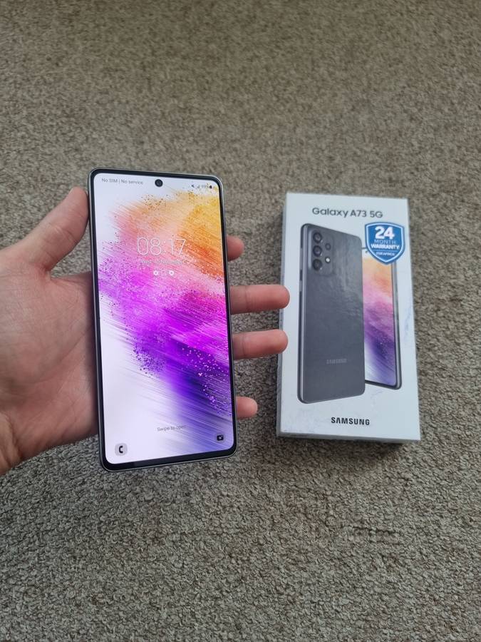 Samsung A73 5G Dual sim 128gb with box and cover