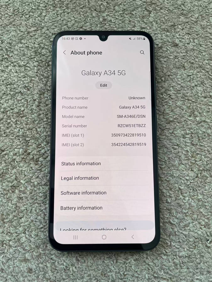 Samsung A34 5G Dual SIM 128gb 6gb ram