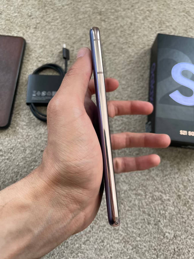 Samsung S21 5G 256gb Dual SIM phantom violet with box and cover