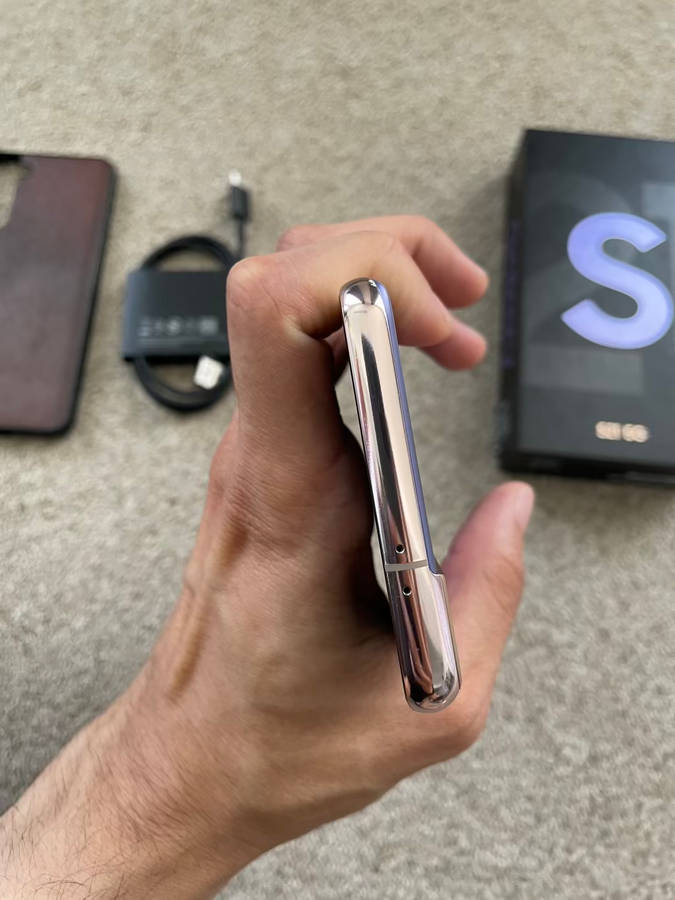 Samsung S21 5G 256gb Dual SIM phantom violet with box and cover