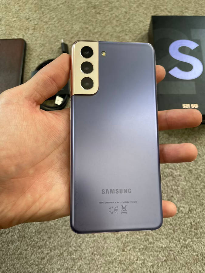 Samsung S21 5G 256gb Dual SIM phantom violet with box and cover