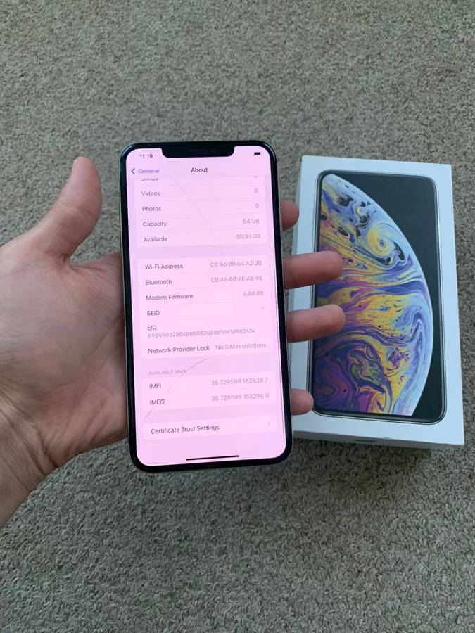 iPhone XS MAX 64GB Dual sim with box
