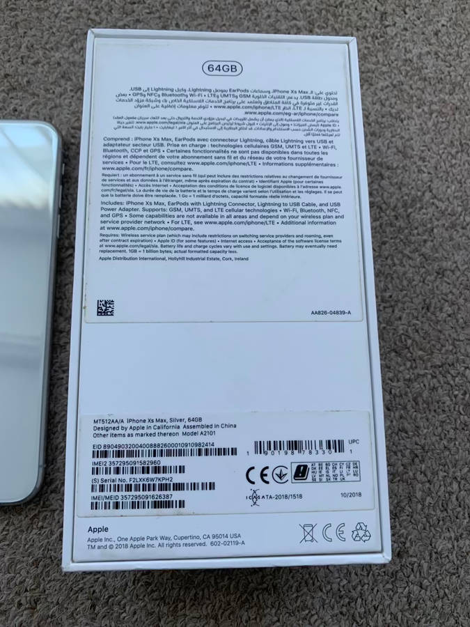 iPhone XS MAX 64GB Dual sim with box