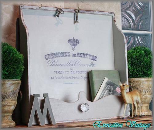 Vintage, French inspired wood organiser for mail, jewelry or whatever your heart desires