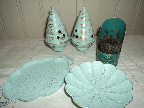 LOVELY LOT OF BRASS UPCYCLED ITEMS - SET OF FIVE