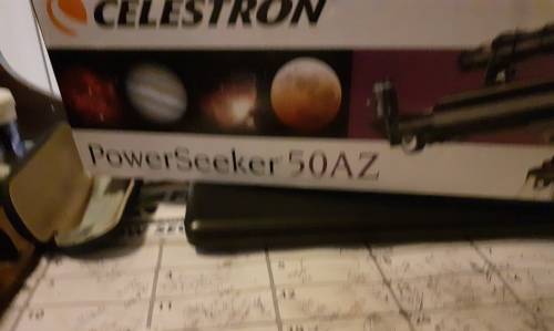 Power Seeker 50mm telescope complete NEW with various lenses etc.